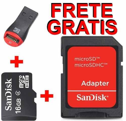 Cartão De Memoria 16  Gb  Sandisk  Garamtia E Qualidade
